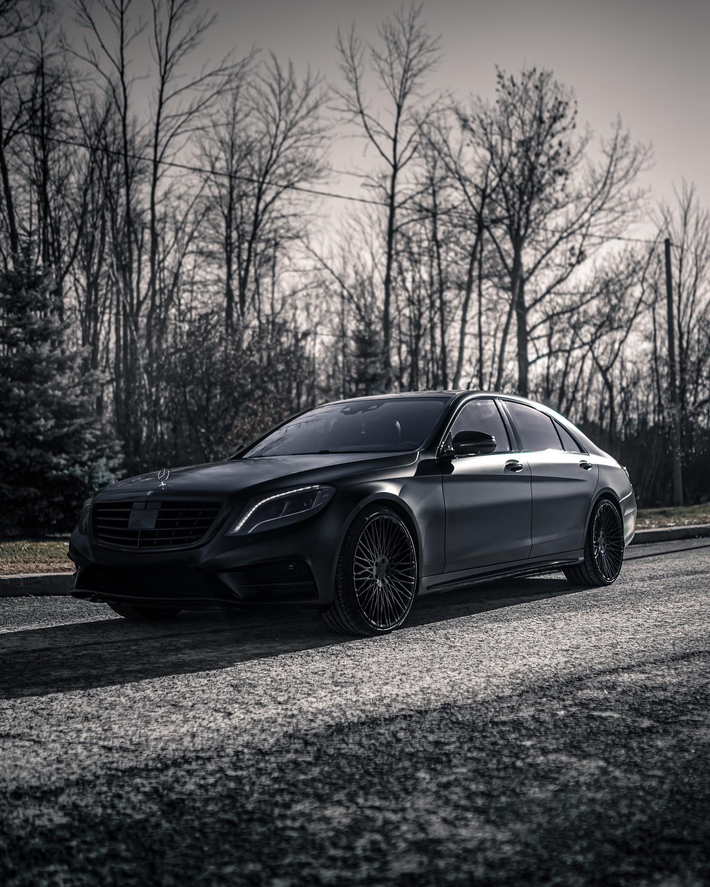 Mercedes Benz S Class, Gris foncé satin